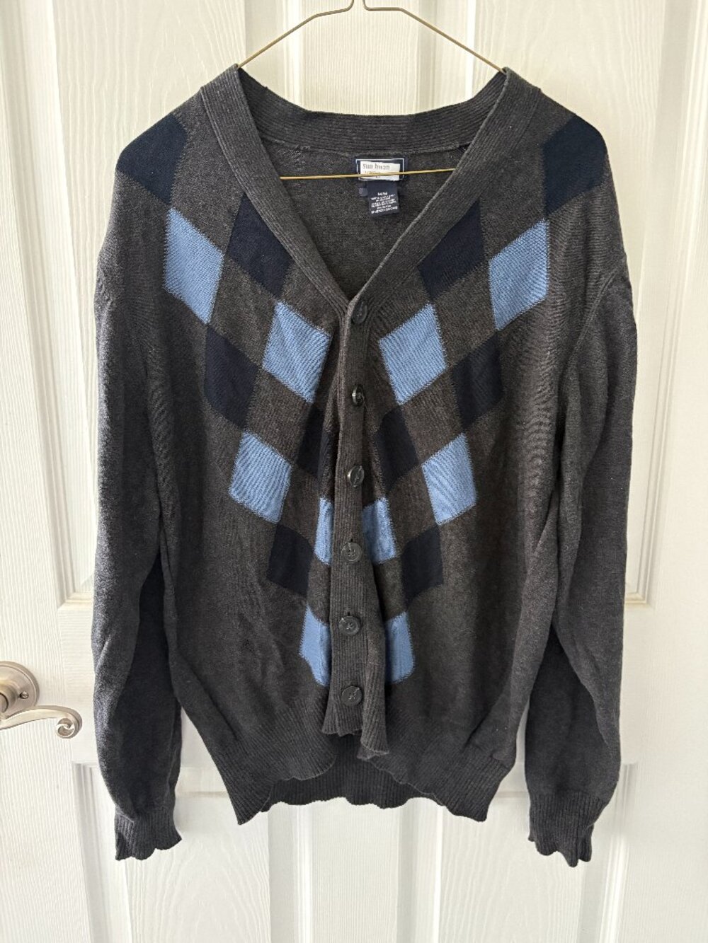 Sun Hwan Yang - Medium Black & Blue Cardigan